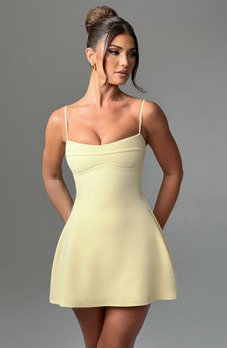 Dakota Mini Dress - Lemon - glavon