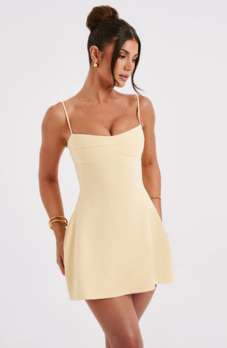 Dakota Mini Dress - Lemon - glavon