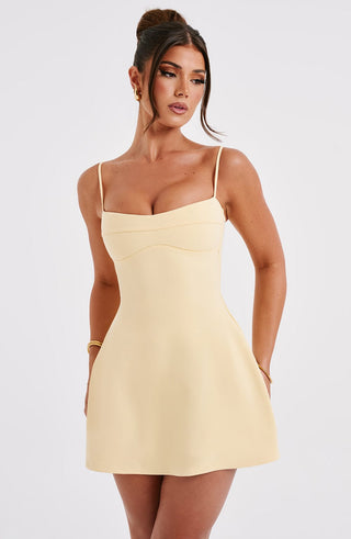 Dakota Mini Dress - Lemon - glavon