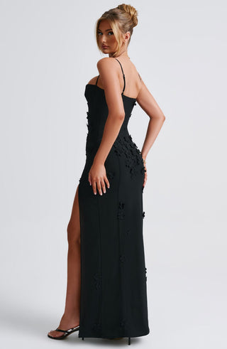 Dalary Maxi Dress - Black Lined - glavon
