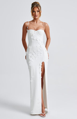 Dalary Maxi Dress - Ivory Lined - glavon