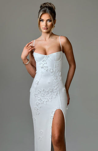 Dalary Maxi Dress - Ivory Lined - glavon