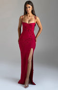Dalary Maxi Dress - Red Lined - Napalia