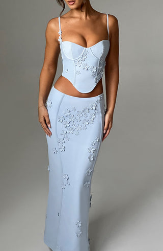 Dalary Maxi Skirt - Blue - glavon