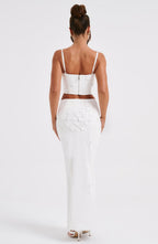 Dalary Maxi Skirt - White - Napalia