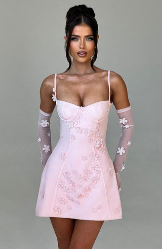 Dalary Mini Dress - Blush - glavon