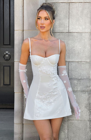 Dalary Mini Dress - Ivory - glavon