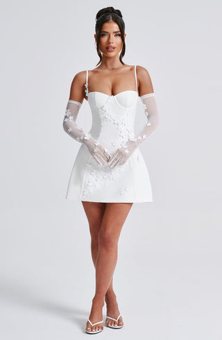 Dalary Mini Dress - Ivory - glavon