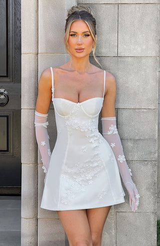 Dalary Mini Dress - Ivory - glavon