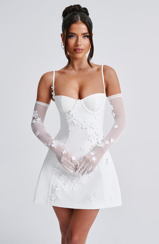 Dalary Mini Dress - Ivory - glavon