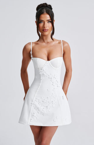 Dalary Mini Dress - Ivory - glavon