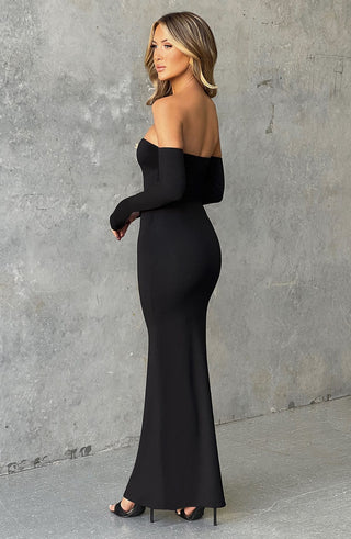 Daphne Maxi Dress - Jet Black - glavon