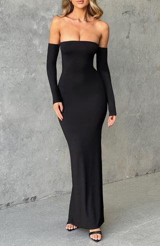 Daphne Maxi Dress - Jet Black - glavon