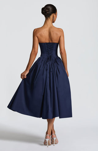 Darla Midi Dress - Navy - glavon