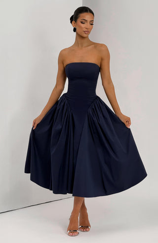 Darla Midi Dress - Navy - glavon