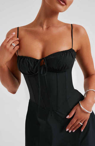 Deanna Midi Dress - Black - glavon