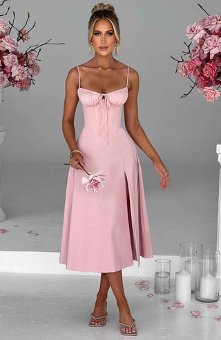 Deanna Midi Dress - Blush - glavon
