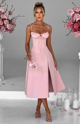 Deanna Midi Dress - Blush - glavon
