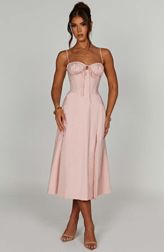 Deanna Midi Dress - Blush - glavon