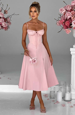 Deanna Midi Dress - Blush - glavon