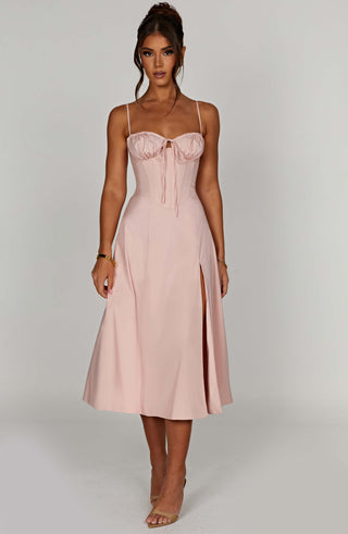 Deanna Midi Dress - Blush - glavon