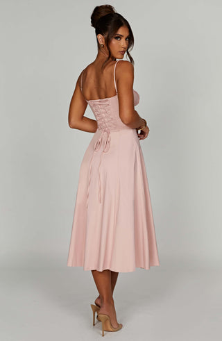 Deanna Midi Dress - Blush - glavon