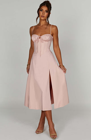 Deanna Midi Dress - Blush - glavon