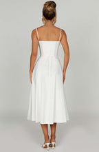 Deanna Midi Dress - Ivory - Napalia
