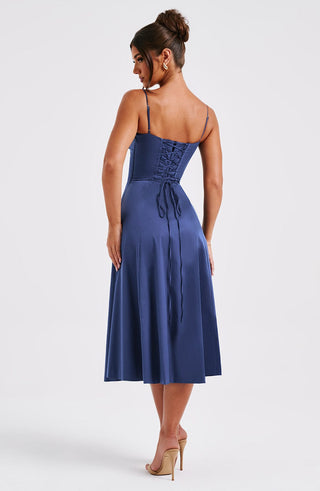 Deanna Midi Dress - Navy - glavon