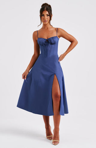 Deanna Midi Dress - Navy - glavon