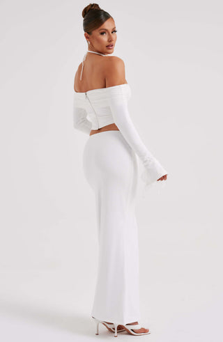 Deema Maxi Skirt - Ivory - glavon