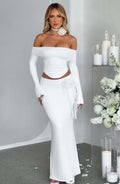 Deema Maxi Skirt - Ivory - Napalia