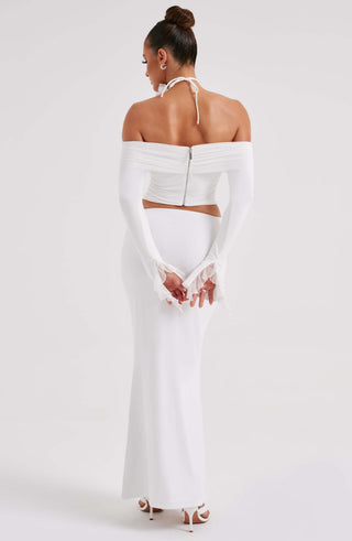 Deema Maxi Skirt - Ivory - glavon