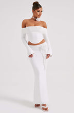 Deema Maxi Skirt - Ivory - Napalia