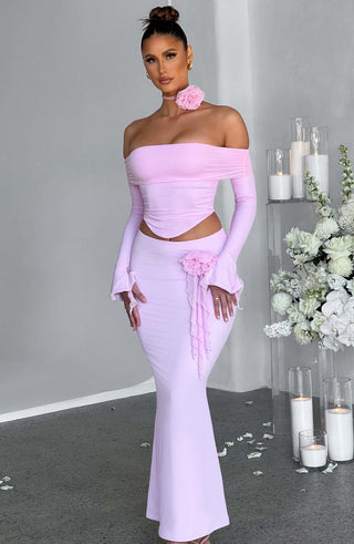 Deema Maxi Skirt - Pink - glavon