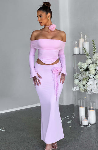 Deema Maxi Skirt - Pink - glavon
