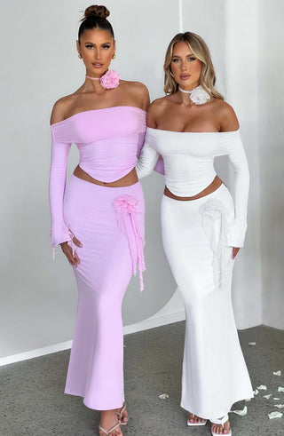 Deema Maxi Skirt - Pink - glavon