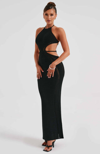 Delia Maxi Dress - Black - glavon