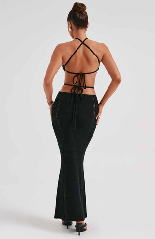 Delia Maxi Dress - Black - glavon