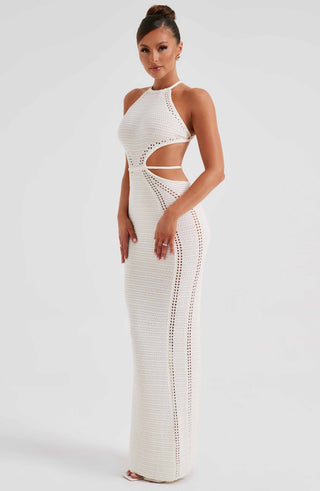 Delia Maxi Dress - White - glavon