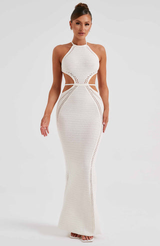 Delia Maxi Dress - White - glavon