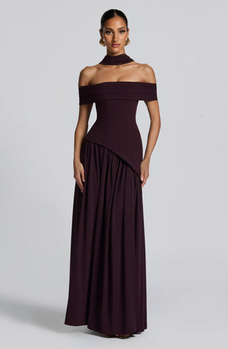 Delilah Maxi Dress - Plum - glavon