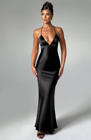 Delphine Maxi Dress - Black - glavon