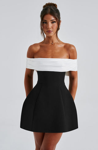 Delta Mini Dress - Black/White - glavon