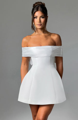 Delta Mini Dress - Ivory - glavon