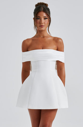 Delta Mini Dress - Ivory - glavon