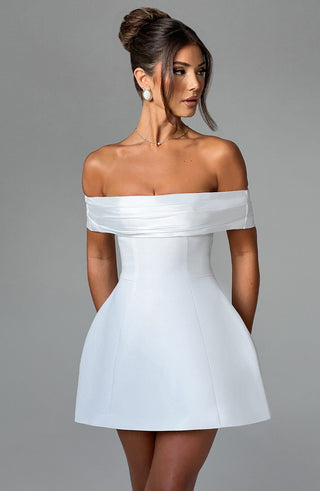 Delta Mini Dress - Ivory - glavon
