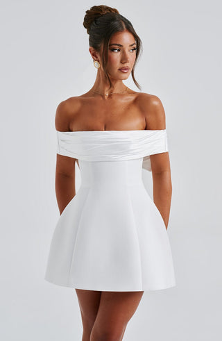 Delta Mini Dress - Ivory - glavon