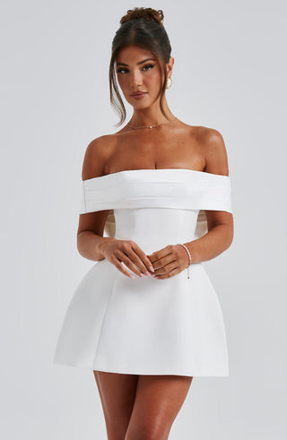 Delta Mini Dress - Ivory - glavon