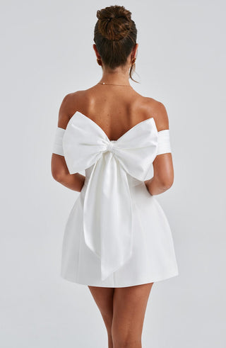 Delta Mini Dress - Ivory - glavon